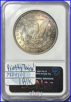 1885 P Morgan Silver Dollar NGC MS-64 Rainbow Toning