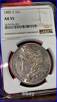 1885 S Morgan Silver Dollar NGC AU-55