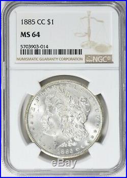 1885-cc Morgan Silver Dollar Ngc Ms-64. A Gem