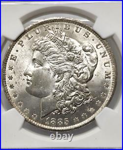 1885-o Morgan Silver Dollar Ngc Graded Ms-64+ Amazing Mint Luster