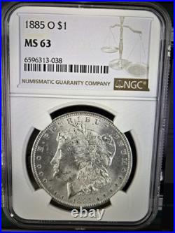 1885-o Morgan Silver Dollar Ngc Ms63