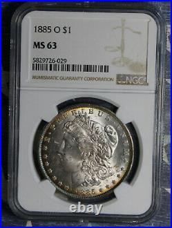1885-o Morgan Silver Dollar Ngc Ms63 Collector Coin. Free Shipping