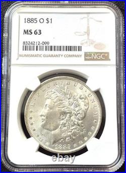 1885-o Ms63 $1 Morgan Silver Dollar Ngc Cert