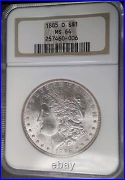 1885-o Silver Morgan Dollar Ngc Beautiful Near Gem Bu Ms64 Highest-grades