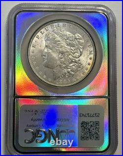 1886 Morgan Dollar NGC MS62 Holo Core Vaultbox Horizon RAINBOW toned Rev Mounted
