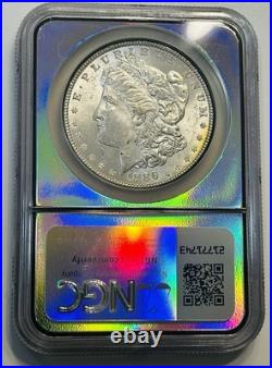 1886 Morgan Dollar NGC MS62 Holo Core Vaultbox Horizon RAINBOW toned Rev Mounted