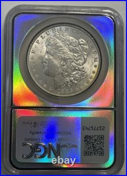 1886 Morgan Dollar NGC MS62 Holo Core Vaultbox Horizon RAINBOW toned Rev Mounted