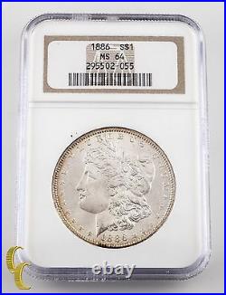 1886 Morgan Silver Dollar $1 Graded by NGC MS64