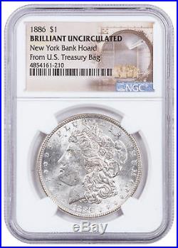 1886 Morgan Silver Dollar From the New York Bank Hoard $1 NGC BU SKU55583