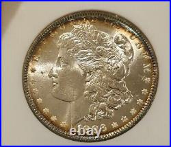 1886 Morgan Silver Dollar NGC MS65 Reflective Surfaces And Color. Old NGC Holder