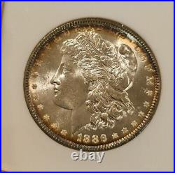 1886 Morgan Silver Dollar NGC MS65 Reflective Surfaces And Color. Old NGC Holder