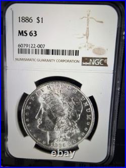 1886 Morgan Silver Dollar Ngc Ms 63