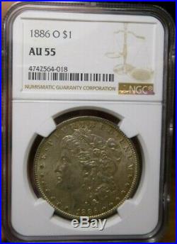 1886-O Morgan Silver Dollar NGC AU 55