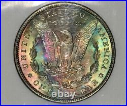 1886-P Morgan Dollar NGC MS64STAR Soft Pastel Rainbow Toned Beautiful Color
