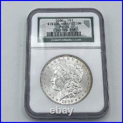 1886 P Morgan Silver Dollar NGC Graded MS64 Binion Collection