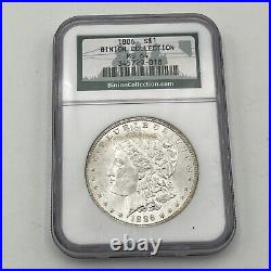 1886 P Morgan Silver Dollar NGC Graded MS64 Binion Collection