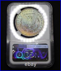 1886 P Morgan Silver Dollar NGC MS 62 Graded Rainbow Color Toning Toned Coin
