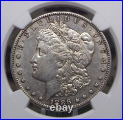 1886 S Morgan SILVER Dollar $1 NGC AU50 #001 About Uncirculated ECC&C, Inc