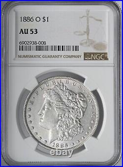 1886-o $1 Morgan Silver Dollar New Orleans Mint Ngc Au53 #6902938-008