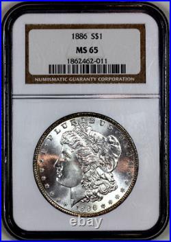 1886-p Ms65 Ngc Morgan Silver Dollar Premium Quality Superb Eye Appeal