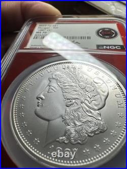 1887-CC Morgan Silver Dollar 2023 Fiji 1 oz NGC MS70, Ryder Label
