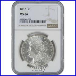 1887 Morgan Dollar MS 66 NGC Silver $1 Uncirculated Coin