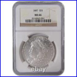 1887 Morgan Dollar MS 66 NGC Silver Uncirculated $1 Coin SKUCPC9905