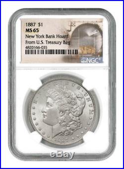 1887 Morgan Silver Dollar From the New York Bank Hoard NGC MS65 SKU56785