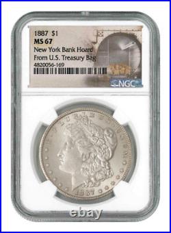 1887 Morgan Silver Dollar From the New York Bank Hoard NGC MS67 SKU56792