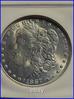 1887 Morgan Silver Dollar, NGC MS 64, Philadelphia INV05 g171