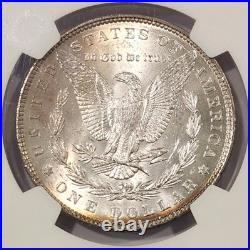 1887 Morgan Silver Dollar NGC MS63 Monster Rainbow Toned Obverse