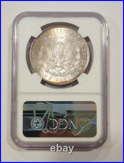 1887 Morgan Silver Dollar NGC MS63 Monster Rainbow Toned Obverse