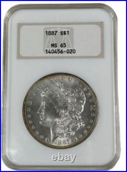 1887 Morgan Silver Dollar NGC MS65 Early NCG Label Gorgeous Legit 65+