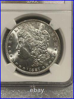 1887 Morgan Silver Dollar NGC MS65 STUNNER See pics (018)