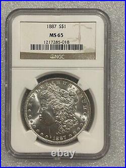 1887 Morgan Silver Dollar NGC MS65 STUNNER See pics (018)