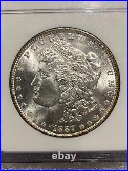 1887 Morgan Silver Dollar NGC MS65 Stunning Blast White Finish (002)