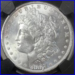 1887 Morgan Silver Dollar NGC Original Bag Label Fragment Series INK ON BAG