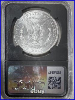 1887 Morgan Silver Dollar NGC Original Bag Label Fragment Series INK ON BAG