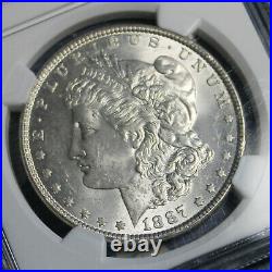 1887 Morgan Silver Dollar Ngc Ms64 Collector Coin, Free Shipping