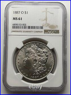 1887 O Morgan Silver Dollar NGC MS61 (NGC Population 921)