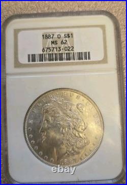 1887-O Morgan Silver Dollar NGC MS62 Certified New Orleans Mint Semi Key Rare
