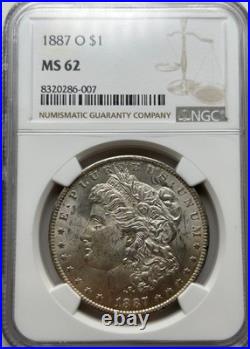 1887 O Morgan Silver Dollar NGC MS62 Tougher Date Morgan