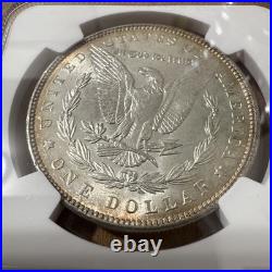 1887 Original Bag Fragment Toned Morgan Silver Dollar $1 NGC BU Brilliant UNC