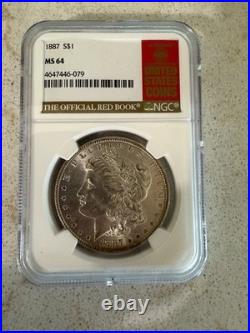 1887-P Brilliant Morgan Silver Dollar NGC MS64 (Red Book Special)