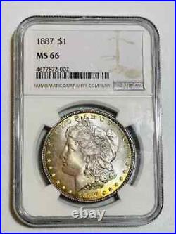 1887 P Morgan Silver Dollar NGC MS-66 Very Pretty Toning