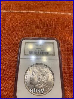 1887 P morgan silver dollar ngc ms64