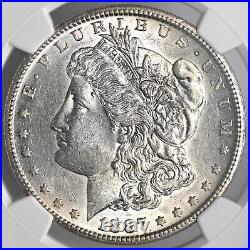 1887-s $1 Morgan Silver Dollar Ngc Au58 #6805739-001 (almost Uncirculated)