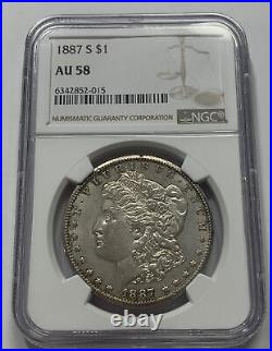 1887-s Morgan Silver Dollar Ngc Au58. #2173