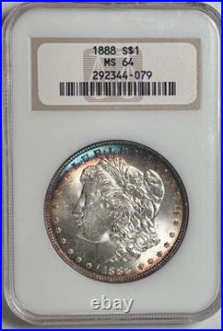 1888 Morgan Silver Dollar MS 64 NGC Old Holder. VAM-12A Hot 50 Great Blue Tone