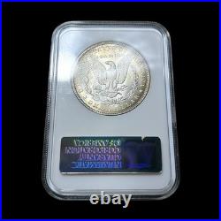 1888-O Morgan Dollar NGC MS63 CAC Rainbow Crescent Toned -soapbox